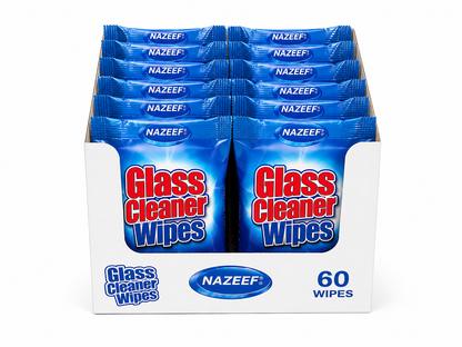 NAZEEF GLASS CLEANER WIPES 60 WIPES 10pcs