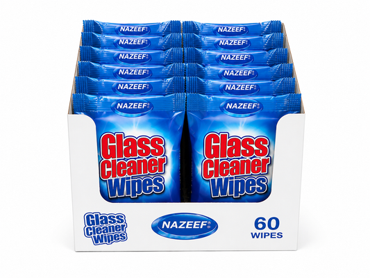NAZEEF GLASS CLEANER WIPES 60 WIPES 10pcs