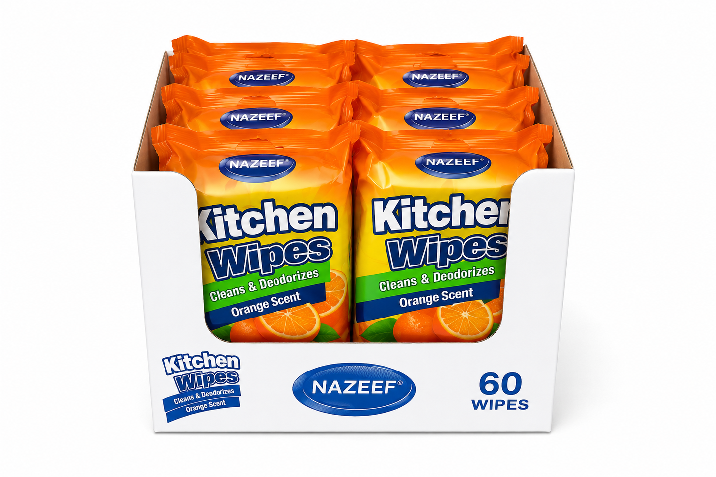NAZEEF KITCHEN CLEANER WIPES 60 WIPES 10pcs