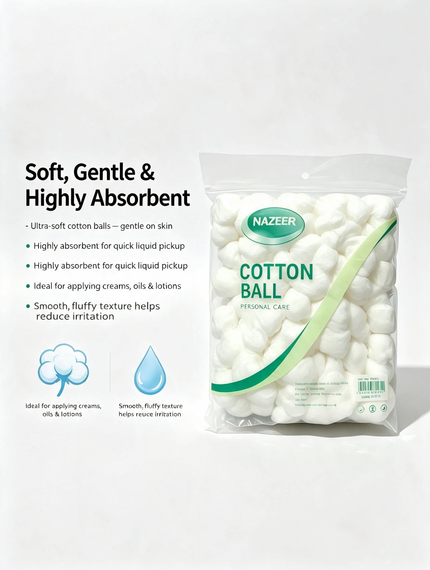 NAZEEF COTTON BALL 1pc