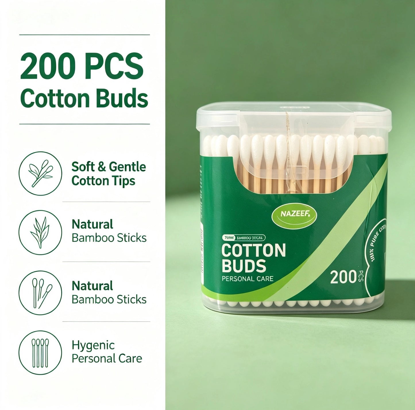 NAZEEF COTTON BUDS 200pcs