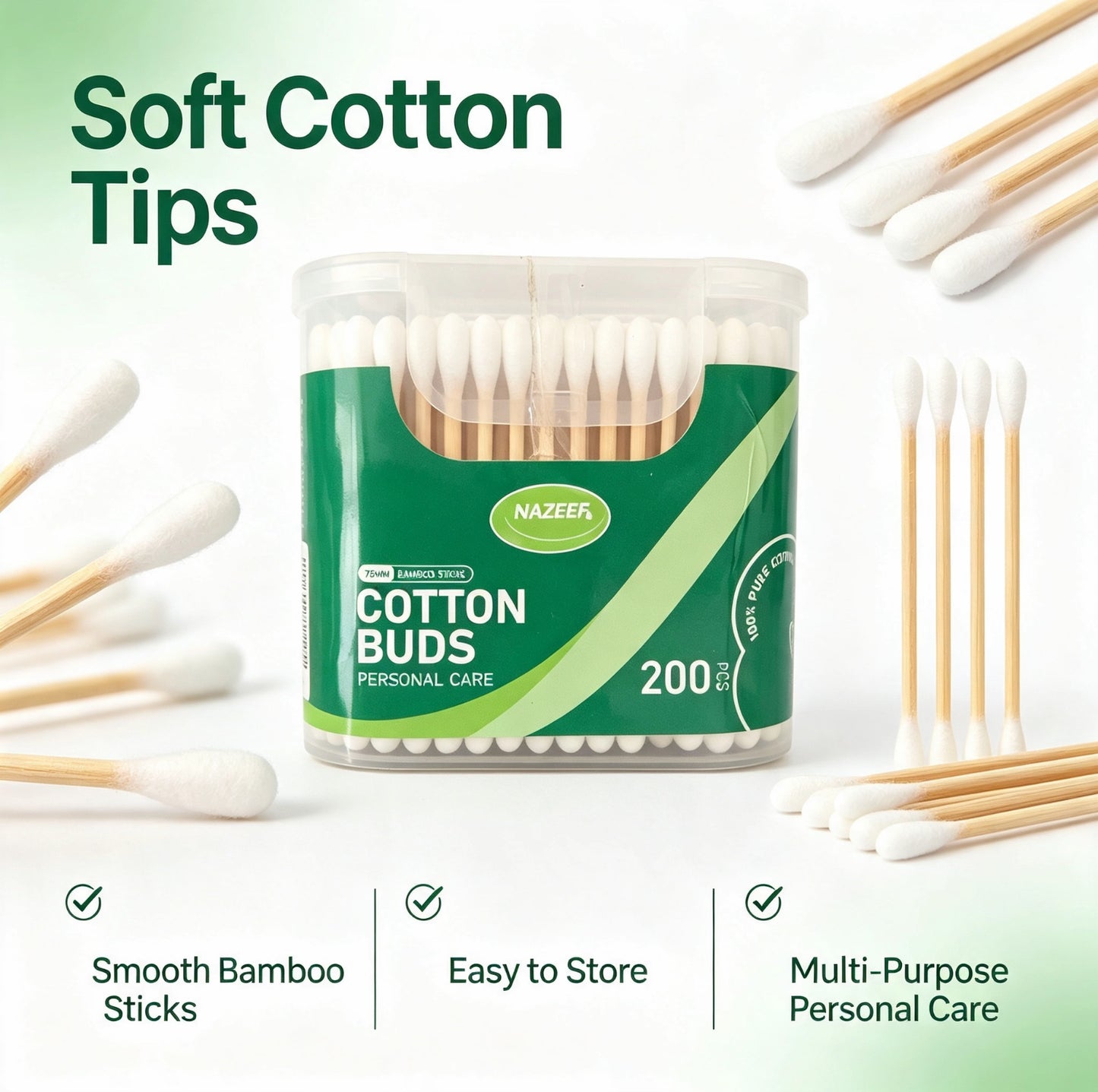 NAZEEF COTTON BUDS 200pcs