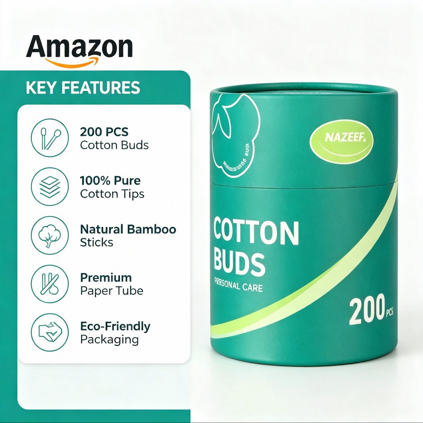 NAZEEF COTTON BUDS 200pcs